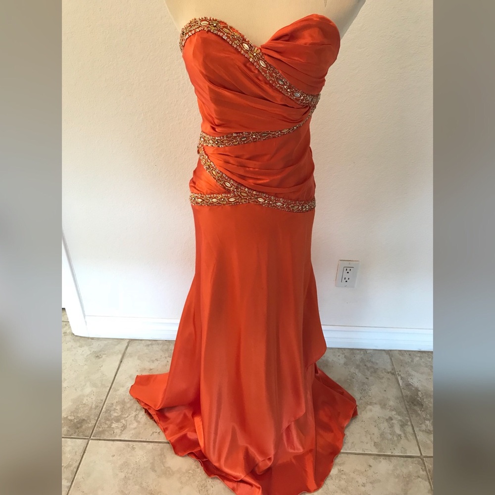 Long Satin Dress - Evening Gown, Prom, Homecoming
